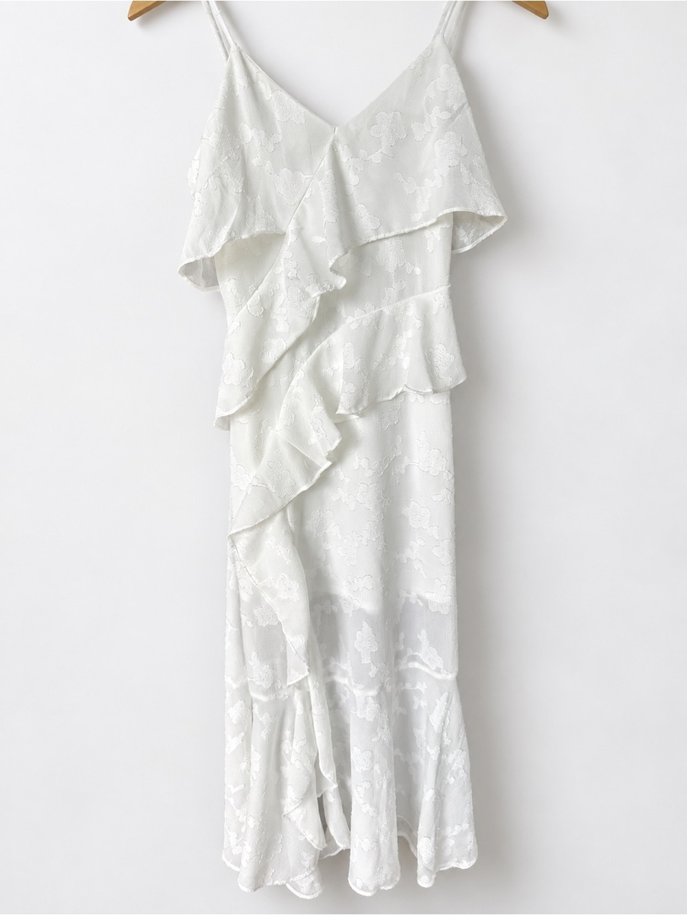 Wild Fable White Ruffled Slip Dress size XXS